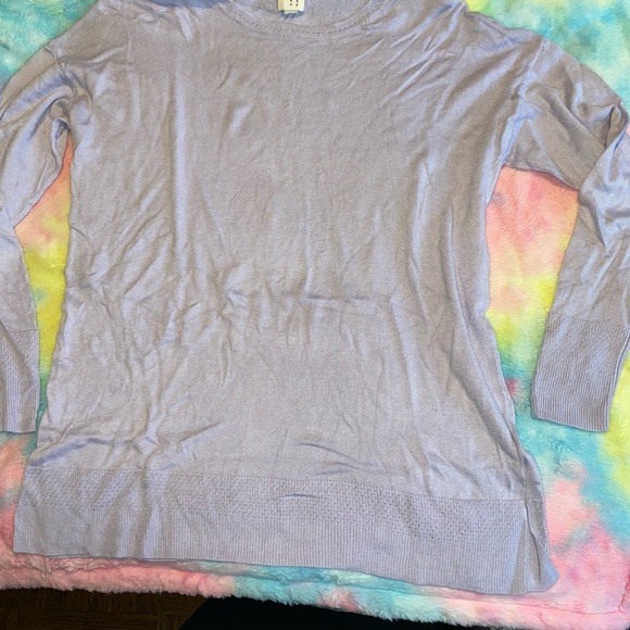 Purple Crew Neck Lightweight Sweater sz xl long sleeve like new - Picture 10 of 10